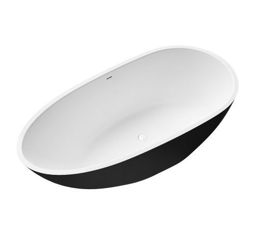 Ванна акриловая Grossman Fly GR-1103MB 160х80 отдельностоящая овальная с ножками - фото 4